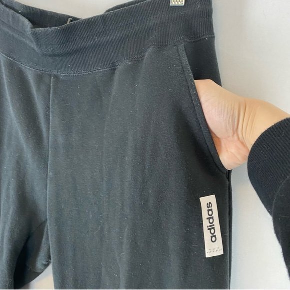 🌷 Adidas Black Brilliant Basics Track Pant Sweatpants Size M - Picture 3 of 12
